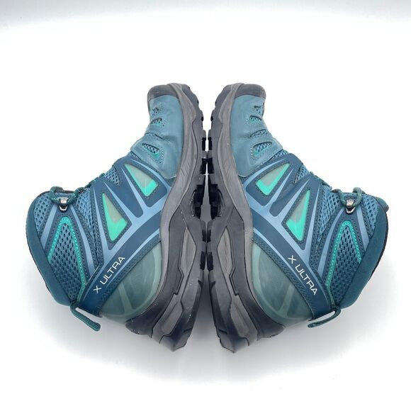 SALOMON Blue Mid Hiking Boots X Ultra Contragrip Men's Size 7 - Picture 5 of 11